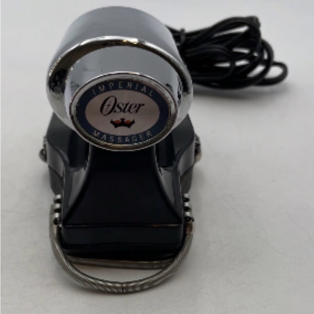 Vintage Oster 138-11E Imperial Massager Chrome Handheld 2 Speed Tested-Works